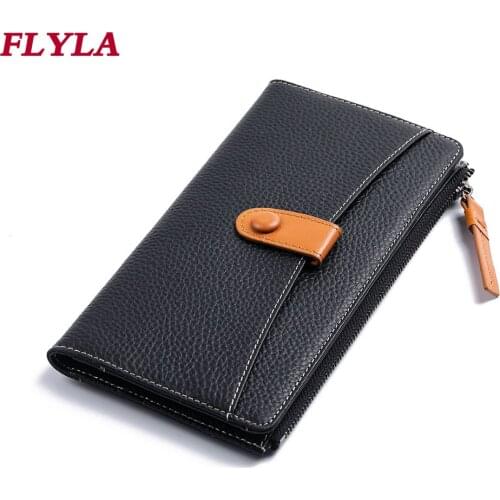 Women Leather Wallet 2021 New Fashion Long Large Capacity Clutch Zipper Mobile Phone Bag for Women