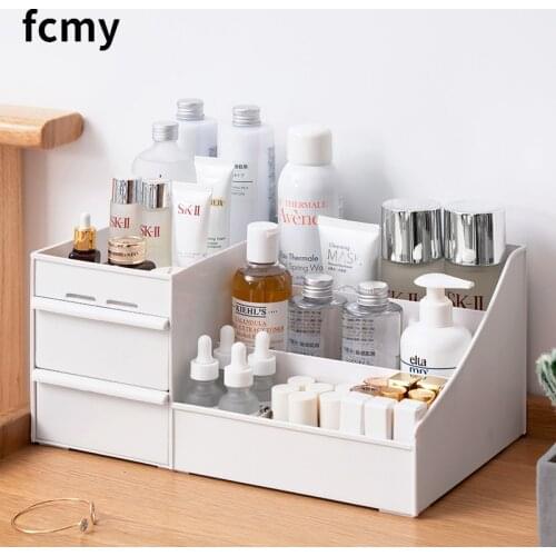 1pcLarge Capacity Cosmetic Storage Box Makeup Drawer Organizer Jewelry Nail Polish Makeup Container Desktop Sundries Storage Box