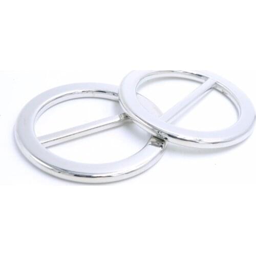 10pcs round ring buckles plastic silver&bronze big luggage clothing belt buckle inside 40mm
