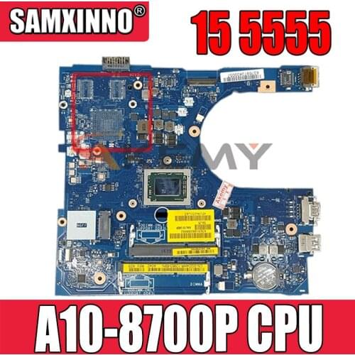 100% WORKING For DELL Inspiron 15 5555 Motherboard With A10-8700p CPU 0GD4HR GD4HR AAL12 LA-C142P mainboard DDR3L testd ok