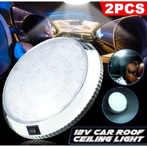 2/1PCS 46 LED Roof Light With Switch For Camper Van Caravan Motorhome Boat