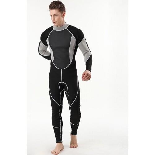 2mm Diving Suits Men Wetsuit Long Sleeve Full Suit Premium Neoprene Mens One Piece Wet Suits for Scuba Dive Surf Spearfishing