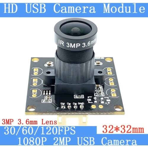 2MP Plug Play 1920*1080P Full HD MJPEG 30/60/120fps High Speed OV2710 Mini CCTV Android Linux UVC Webcam USB Camera Module