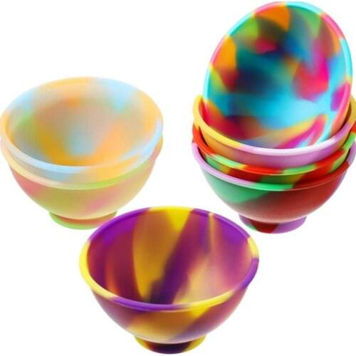 200pcs Wax Container Bowl Heat-Resistant Oil slick dab jars herbs Concentrate Blending Silicone Bowl for Mixing SN417