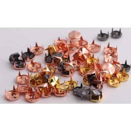 50pcs /lot mix color Four claw Stud Garment Rivets DIY bag Clothes Decorative 9*5mm