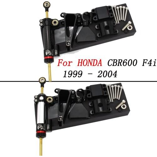 Aluminum Motorcycle Adjustable Steering Stabilizer Damper Mounting Bracket Support Kit For HONDA CBR600 CBR 600 F4i 1999 - 2004