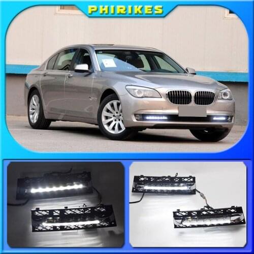 Car 12V Daytime Running Lights DRL LED Fog Lamp for BMW 7 Series F01 F02 730I/740I/750I/760I 2009-2012