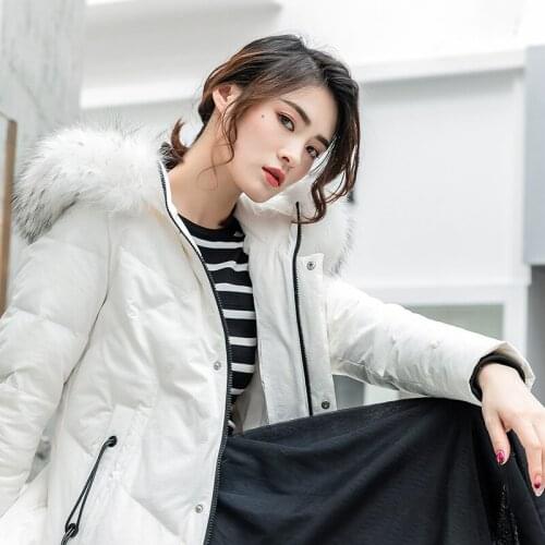 White long winter coat female Korean down jacket chaqueta Mujer 6821 yy1320