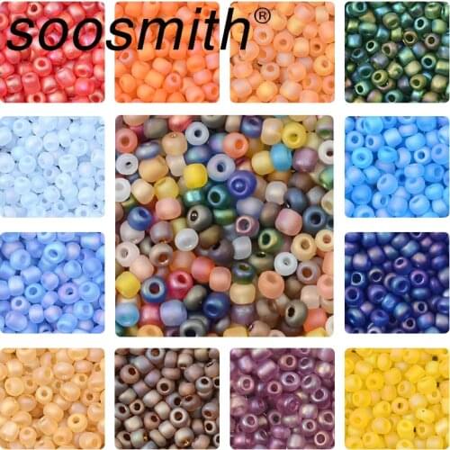 Approx.4MM 200pcs/lot Charms Czech Glass Beads Loose Seed Bead DIY Beads for Jewelry Making Bracelet Bracelet Wholesale