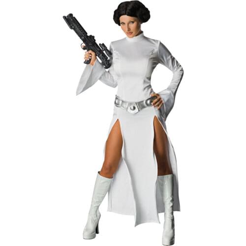 COLDKER Adult Princess Leia Star Wars Fancy Dress Costume Ladies Womens Female BN