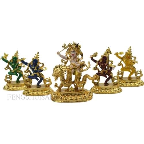 Feng Shui White Dzambhala and The Four Dakinis Home Decor