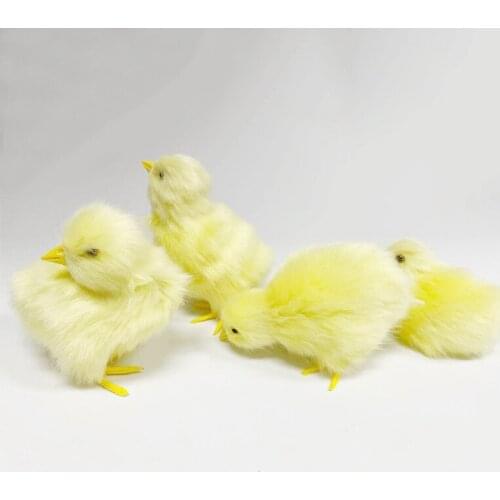 Simulation Chick Plush Toy Realistic Furry Animal Doll Children Cognition Chicken Model Sound Chicken Easter Gift Kids Soft Toy