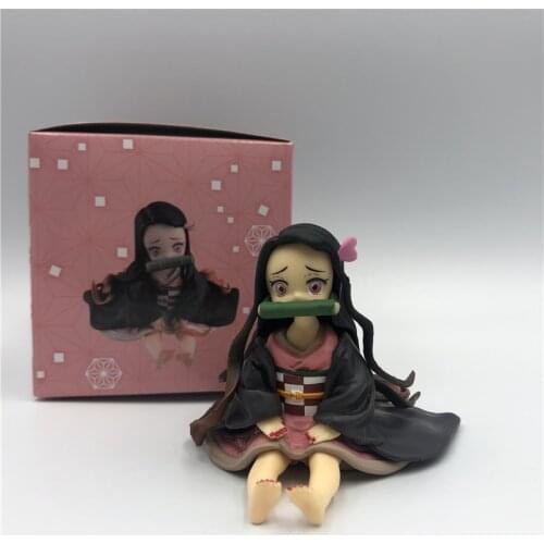 AnimeDemon Slayer Kimetsu No Yaiba Kamado Tanjirou Kamado Nezuko Cute Toys for Kids Collectible Model PVC Doll Figure