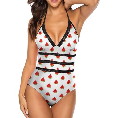 Watermelon Swimsuit Colaless Sale 1-Piece Swimwear Ladies Hot Surf Bathing Suit