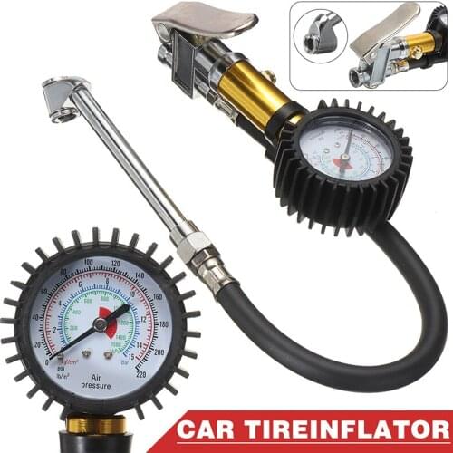 1pc 220PSI High-precision Tire Pressure Meter Air Line Tyre Pump Inflator Pressure Gauge For Compressor Tool Parts