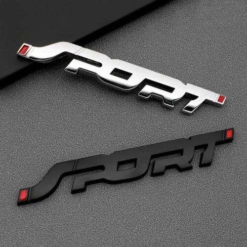 3D Metal Car Sticker SPORT Emblem Badge Decal Car Styling For Toyota Highlander BMW HONDA VW Polo KIA Car Decoration Accessories
