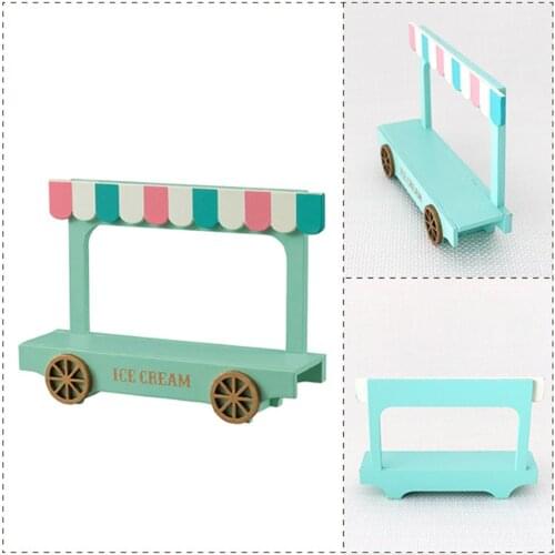 Miniature Furniture Ice Cream Van Cart Doll House Life Scene Accessories