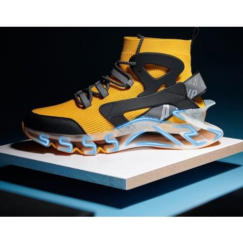 Mens Mesh Breathable Trend Sneakers Summer 2021 Casual High-top Soft Fashion Comfortable Non-slip Running Basketball Shoes