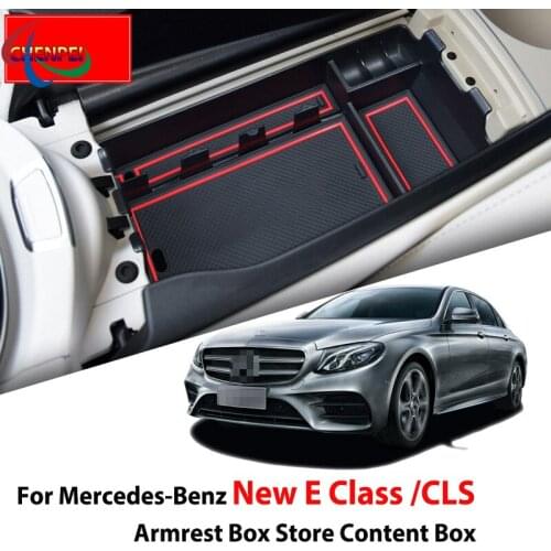 For Mercedes-Benz New E-Class 2016-2020 Modified Central Armrest Box Storage Box Storage Box Interior Storage Car Accessories