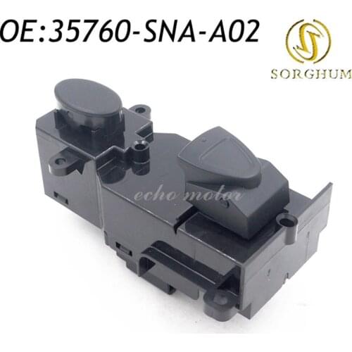 New 2pcs 35760-SNA-A02 Front Right Side Power Master Door Window Switch For 2005-2009 Honda Civic 35760SNAA02