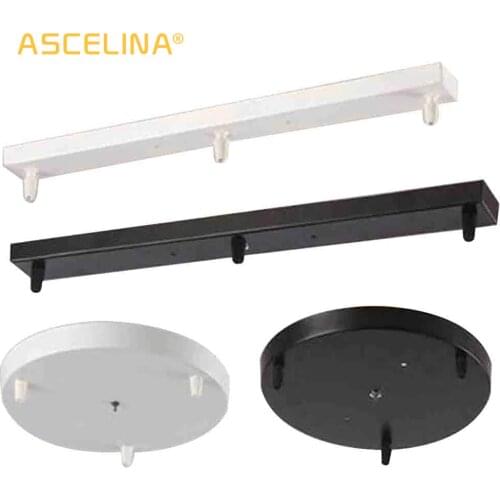 Lamp Base Three Lamps Chandeliers light fittings High-grade Lighting Accessories black white Round Rectangular rose canopy Plate