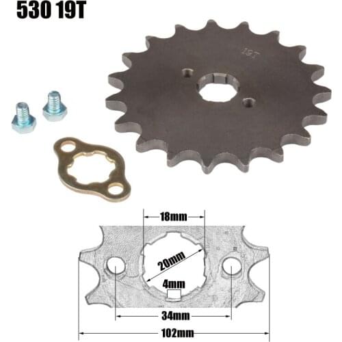 Front Engine Sprocket Star 530 19T 20mm For 530 Chain With Locker Motorcycle Dirt Bike PitBike ATV Quad Parts