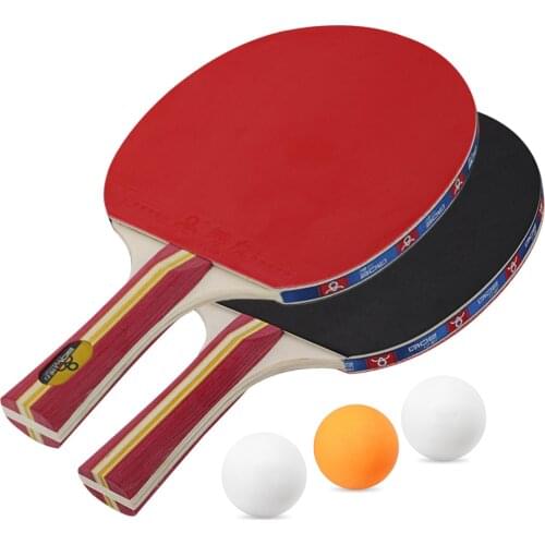 Long Handle Short Handle Ping Pong Racket Double-sided Carbon Blade Rubber Table Tennis Bat Superior Control and Lightweight