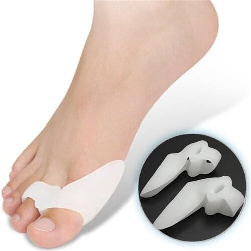 Bunion Toe Separators Soft Silicone Big Toe Protector Pad Straightener For Hallux Valgus Overlap Toes Relieve Bunion Pain