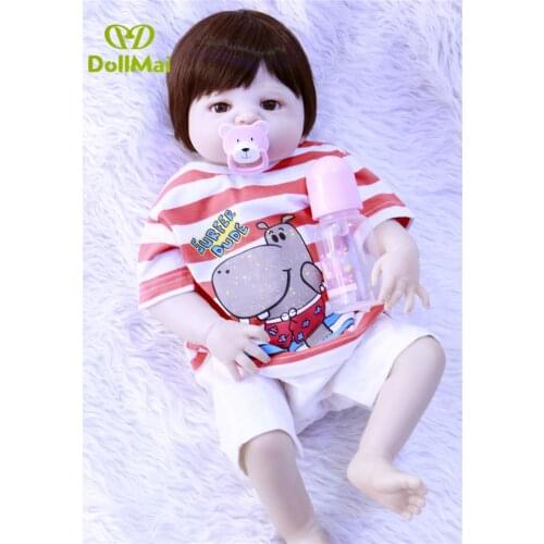 56CM Full Body SIlicone Girl boy Reborn Babies Doll Bath Toy Lifelike Newborn Princess Baby Doll Bonecas Bebes Reborn Menina