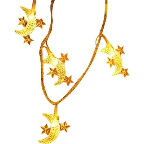 Moon Mini Star String Lights Battery Operated,16.4Ft 50Led Twinkle Lights String Lights for Patio Garden, Wedding