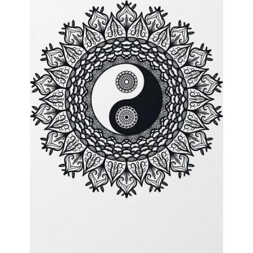 Yin Yang Pattern Yoga Buddhist Art print Silk poster Home Wall Decor