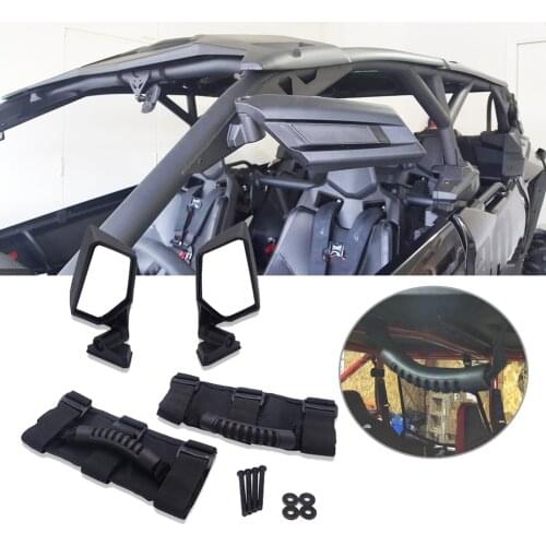 UTV Mirrors For Can Am Maverick X3 MAX / X RS / DS / MR / Turbo / R 2017-2021 Rear View Mirrors Racing Side Mirrors With Handle