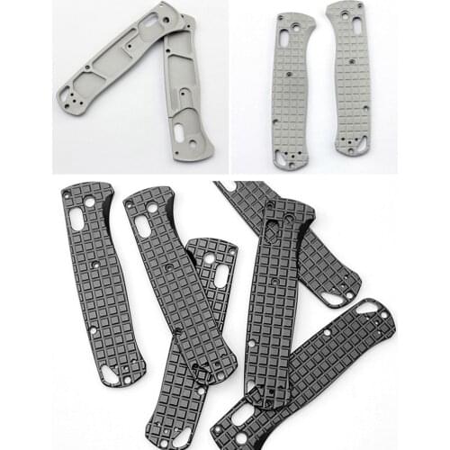 A Pair Folding Knife Accessories Aluminum Knife Shank Handle Grips For Benchmade Bugout 535
