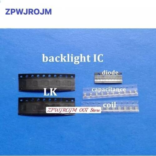10pcs/lot sets 4 in 1 LK 12pin light control backlight IC boost coil diode capacitance for OPPO A5 A7 A3 Redmi Note 8