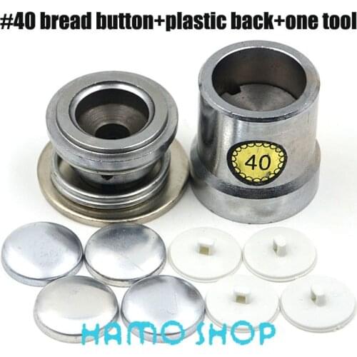 100set/lot #40 Round Fabric Aluminum 2.4cm/24mm Covered Cloth Button With One Tool Metal For Handmade DIY Free Shipping