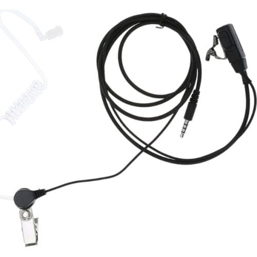 3.5mm Surveillance Security Acoustic Air Tube Earpiece PTT Mic for Cell Phone