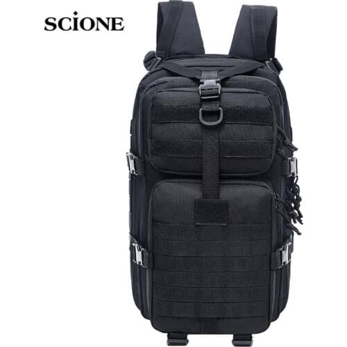 38L Nylon Tactical Backpack Military Backpacks Waterproof Army Rucksack Outdoor Camping Hiking Fishing Large Capacity Bag X354A