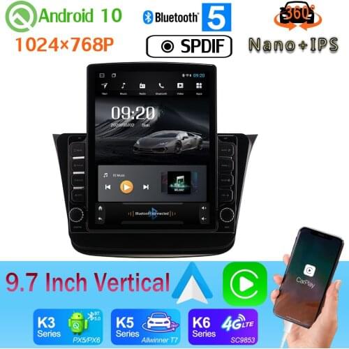 9.7" Tesla Style PX6 4+64G GPS 360 4*AHD Camera Android 10.0 Android auto Radio For Suzuki Wagon R 2019-2020 Car Media Head Unit