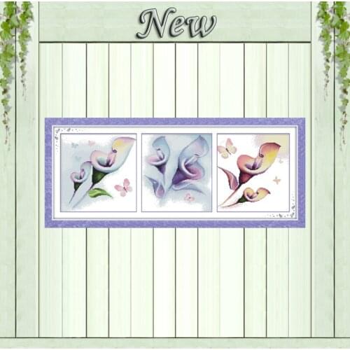 Alocasia Love flower painting Home wall Decor 11CT counted print on fabric DMC 14CT Cross-Stitch Embroidery kits Needlework Sets