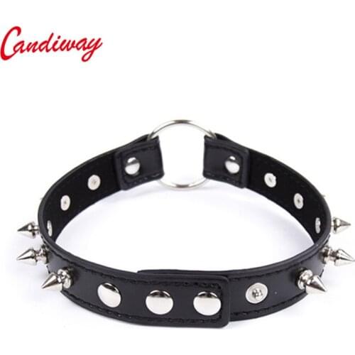 BDSM Nail Collar PU Leather Sex Tie neck Leash harness Sexy Bondage Toys For Sex Games cosplay Posture Juguetes Erotic toys