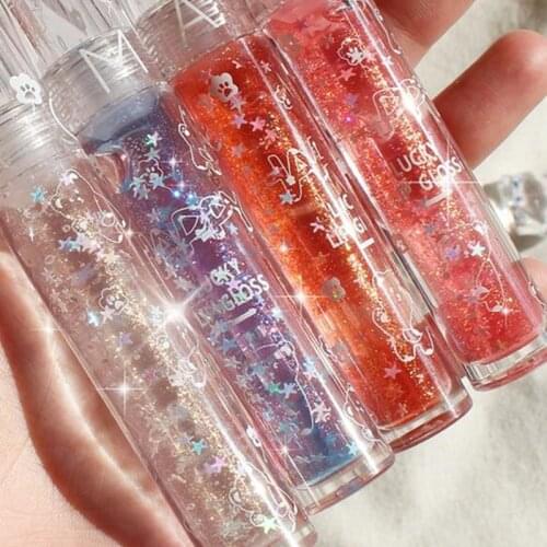 Wet Jelly Lip Gloss Shiny Arome Gloss Clear Mirror Moisturizing Lip Gloss Glitter Liquid Lipstick Lip Oil Lip Tint Care Makeup
