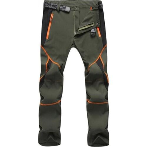Outdoor Hiking Stretch Pants Men Summer Sports Mountain Climbing Military Work Pants Quick Dry Breathable Lightweight Trousers