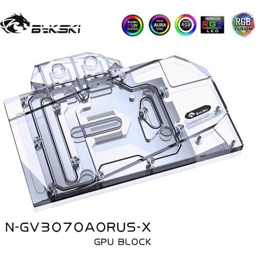 Bykski GPU Block for GIGA AORUS RTX3070 Master with Backplate N-GV3070AORUS-X