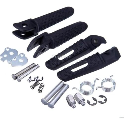 Black Motorcycle Front & Rear Foot Pegs Footrest for Honda CBR 600 RR 2003 2004 2005 2006 CBR 1000 RR 2004-2011 free shipping