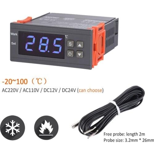 12V Digital Thermostat Temperature Controller With Sensor for Aquarium Farm Heater Cooler Control Thermoregulator Incubator