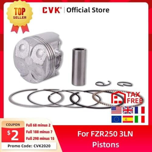 CVK Engine Parts Pistons Rings 48MM STD Standard +25 +50 +75 Cylinder Bore Size For Yamaha FZR250 FZR250RR 3LN FZR 250 big ban