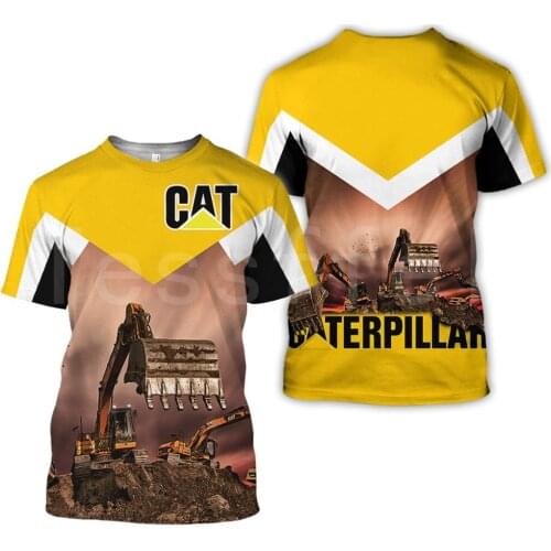 Excavator Equipment Worker Machine 3d Printed women for men Summer T-shirts Short Sleeves Streetwear hip hop tshirts dropshipp