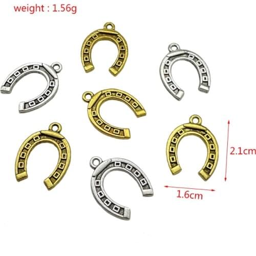 JunKang Metal Horseshoe Pendant Double Hole Coconut Tree Bracelet Set DIY Jewelry Necklace Connector Accessories