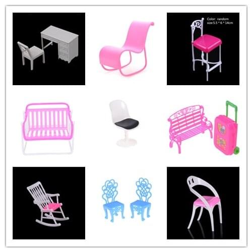 Dollhouse Computer Chair Rocking Couch Bench Chair Lounge For Livingroom Bedroom Garden Child Furniture Toy Accessories