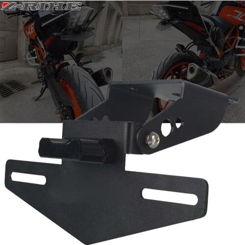 Motorcycle License Plate Frame Mount Bracket with LED Light for 125 200 250 390 2013 2014 2015 2016 2017 2018 2019